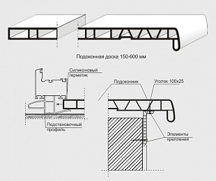 Подоконник Мрамор ДАНКЕ-СТАНДАРТ  700 * 4250 мм.